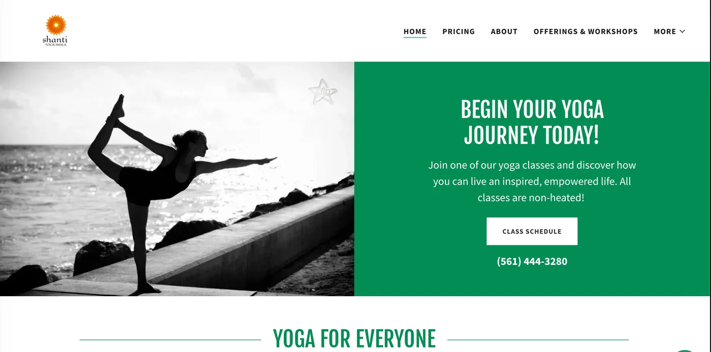 Shanti Yoga Shala before